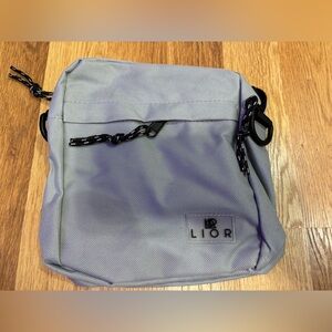 Lior Travel Pouch Crossbody Bag Grey Lightweight Organizer Case Unisex New